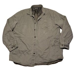 Line of Trade‎ Classic Denim Canvas Trucker Jacket Men's Size XXL Dark Green